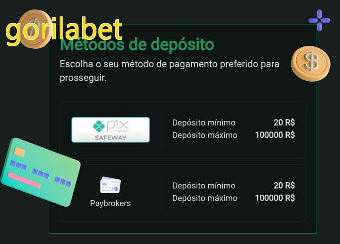 O cassino gorilabetbet oferece uma grande variedade de métodos de pagamento